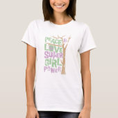 Peace Love & Supergirl Power T-shirt (Voorkant)