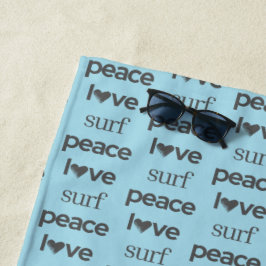 Peace Love Surf - Coastal Blue Ocean Life Pool Strandlaken