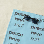 Peace Love Surf - Coastal Blue Ocean Life Pool Strandlaken (In situ)
