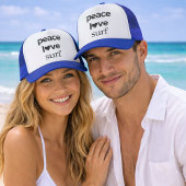 Peace Love Surf -Coastal Surfer Life- Beach Lover Trucker Pet