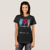 Peace Love Surf Sign Surfnaar Men Women Plus Si T-shirt (Voorkant volledig)