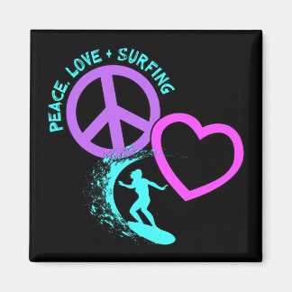 PEACE-LOVE-SURFEN MAGNEET
