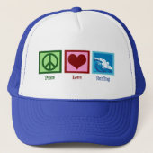 Peace Love Surfing Trucker Pet (Voorkant)