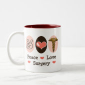Peace Love Surgeon Cup Tweekleurige Koffiemok (Links)