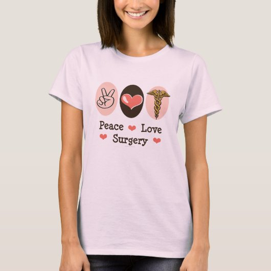 Peace Love Surgery Surgeon Organic T-shirt (Voorkant)