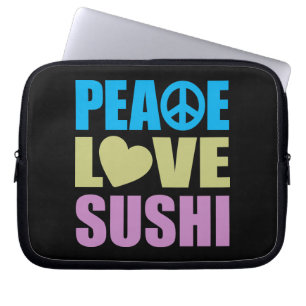 Peace Love Sushi Laptop Sleeve