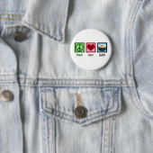 Peace Love Sushi Ronde Button 5,7 Cm (In situ)