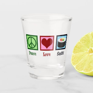 Peace Love Sushi Shot Glas