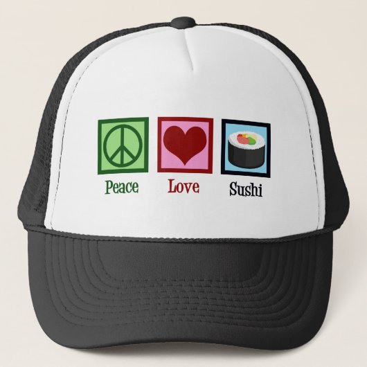 Peace Love Sushi Trucker Pet (Voorkant)