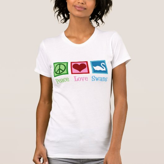 Peace Love Swans T-shirt (Voorkant)