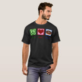 Peace Love sweets verjaardagsfeestje T-shirt (Voorkant volledig)