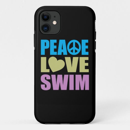 Peace Love Swim Case-Mate iPhone Case (Achterkant)