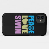 Peace Love Swim Case-Mate iPhone Case (Achterkant (horizontaal))