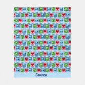 Peace Love Swimming Custom Swim Team Fleece Deken (Voorkant)