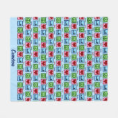 Peace Love Swimming Custom Swim Team Fleece Deken (Voorkant (Horizontaal))