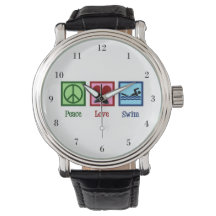 Peace Love Swimming Cute Swim Team