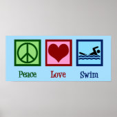 Peace Love Swimming Poster (Voorkant)