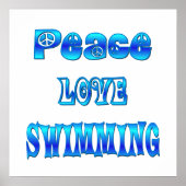Peace Love Swimming Poster (Voorkant)