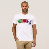 Peace Love Swimming T-shirt (Voorkant volledig)
