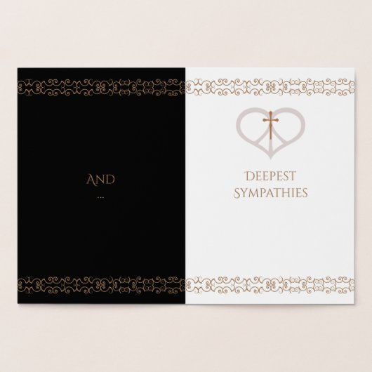 Peace Love & Sympathies Folie Kaart (Binnen)