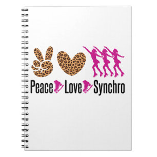 Peace Love Synchro Synchronized Skating Notitieboek