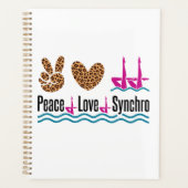 Peace Love Synchro Synchronized Swimming Artistic Planner (Voorkant)