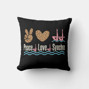 Peace Love Synchro Synchronized Swimming Kussen
