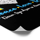 Peace Love T21 Down Syndrome Awareness Sped Poster (Hoek)