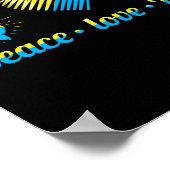 Peace Love T21 Down Syndrome Awareness Sped Poster (Hoek)