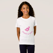 PEACE & LOVE T-shirt, geweldig T-shirt (Voorkant volledig)