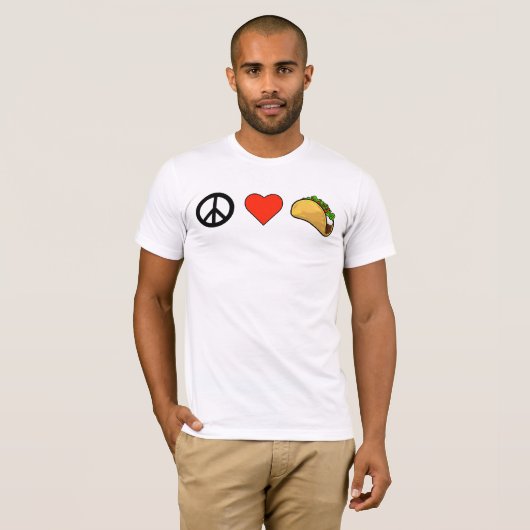Peace, Love, Taco T-shirt (Voorkant volledig)