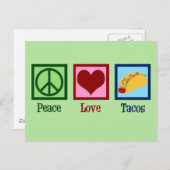 Peace Love Tacos Briefkaart (Voorkant / Achterkant)