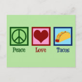 Peace Love Tacos Briefkaart (Voorkant)