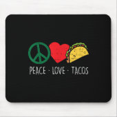 Peace Love Tacos Cinco de Mayo Fiesta Mexican Hipp Muismat (Voorkant)