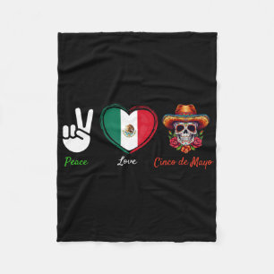 Peace Love Tacos Cinco de Mayo Mexicaans Fun Fleece Deken