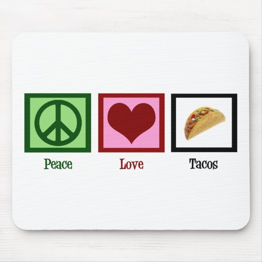 Peace Love Tacos Muismat (Voorkant)