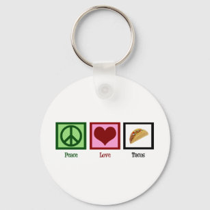 Peace Love Tacos Sleutelhanger