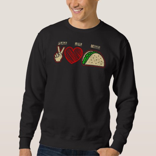 Peace Love Tacos Taco Trui (Voorkant)