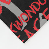 Peace Love Taekwondo Fleece Deken (Hoek)