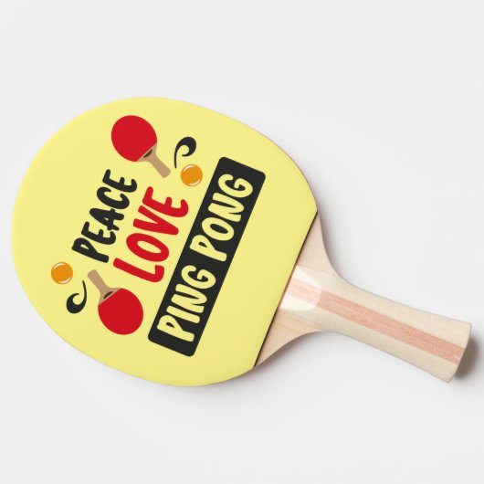 Peace Love Tafeltennisbatje (Zijkant)
