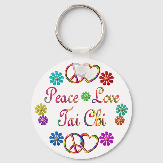 Peace Love Tai Chi Sleutelhanger (Voorkant)