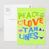 Peace Love Tan Lines Briefkaart (Voorkant / Achterkant)