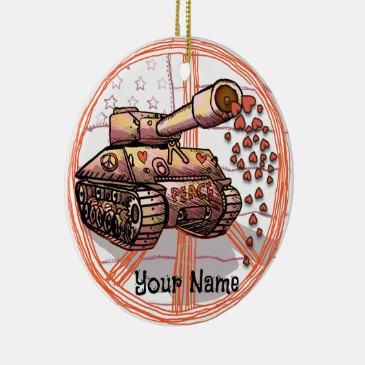 Peace Love Tank ornament (Rechts)