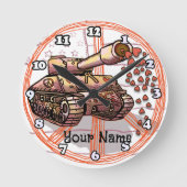 Peace Love Tank Ronde Klok (Voorkant)