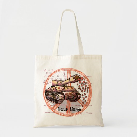 Peace Love Tank Tote Bag (Voorkant)