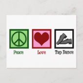 Peace Love Tap Dance Briefkaart (Voorkant)