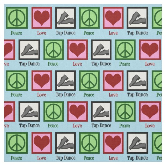 Peace Love Tap Dance Stof (Swatch)