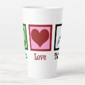 Peace Love Tattoos Cute Tattoo Artist Pistool Latte Mok (Voorkant)