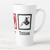 Peace Love Tattoos Cute Tattoo Artist Pistool Latte Mok (Rechts)