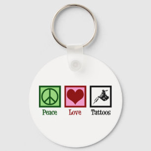 Peace Love Tattoos Cute Tattoo Artist Pistool Sleutelhanger